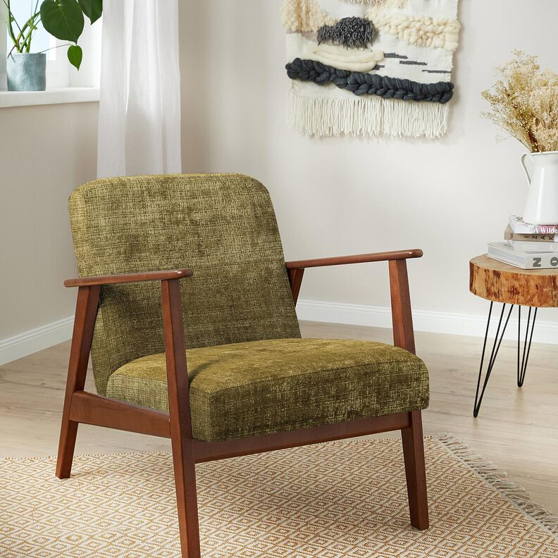 Tecido para estofos Chenille Liso – oliva,  image number 4