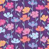 French Terry Sweat de verão Flores coloridas | Poppy Fabrics – vermelho violeta médio,  thumbnail number 1