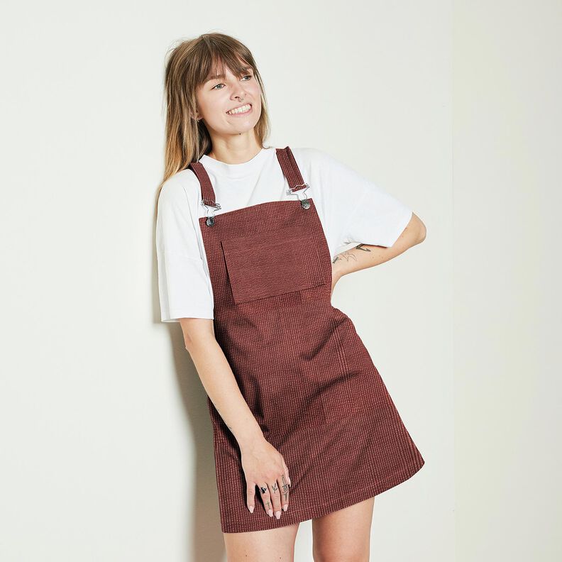 Bombazine larga Bubble Liso – rosa-velho escuro,  image number 8