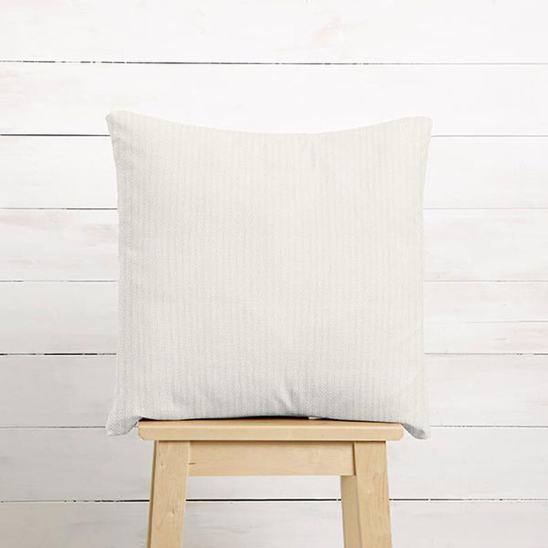 Tecido para decoração Jacquard Riscas discretas – branco sujo,  image number 6