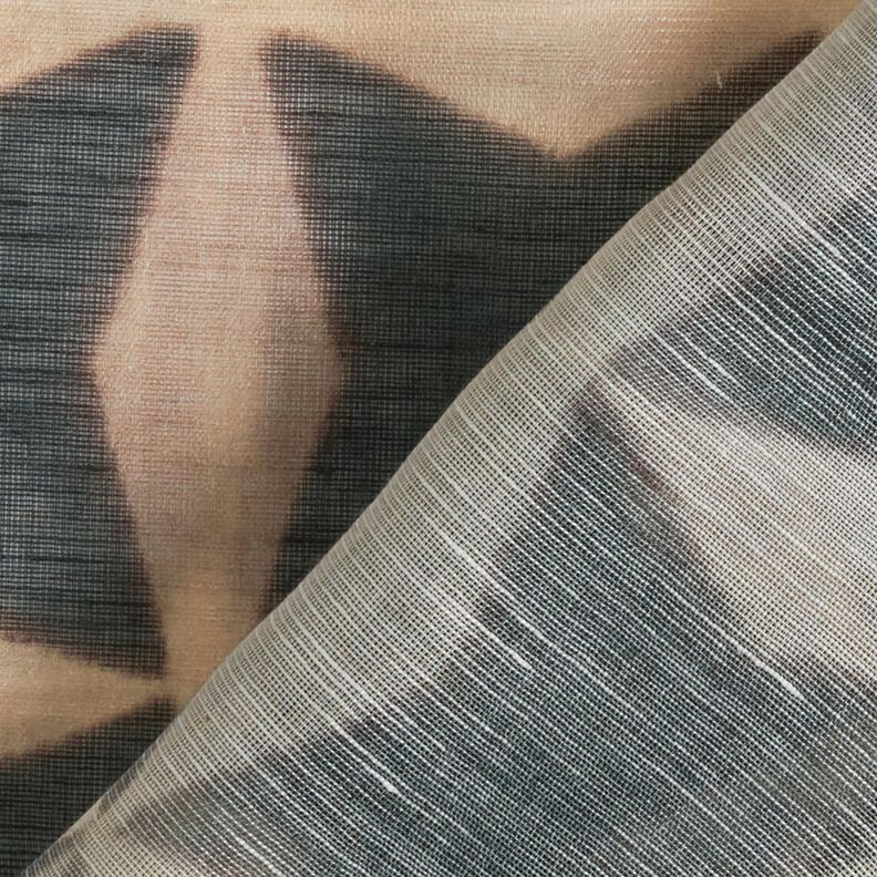 Mistura leve de algodão e linho Cruzes – preto/amêndoa,  image number 4