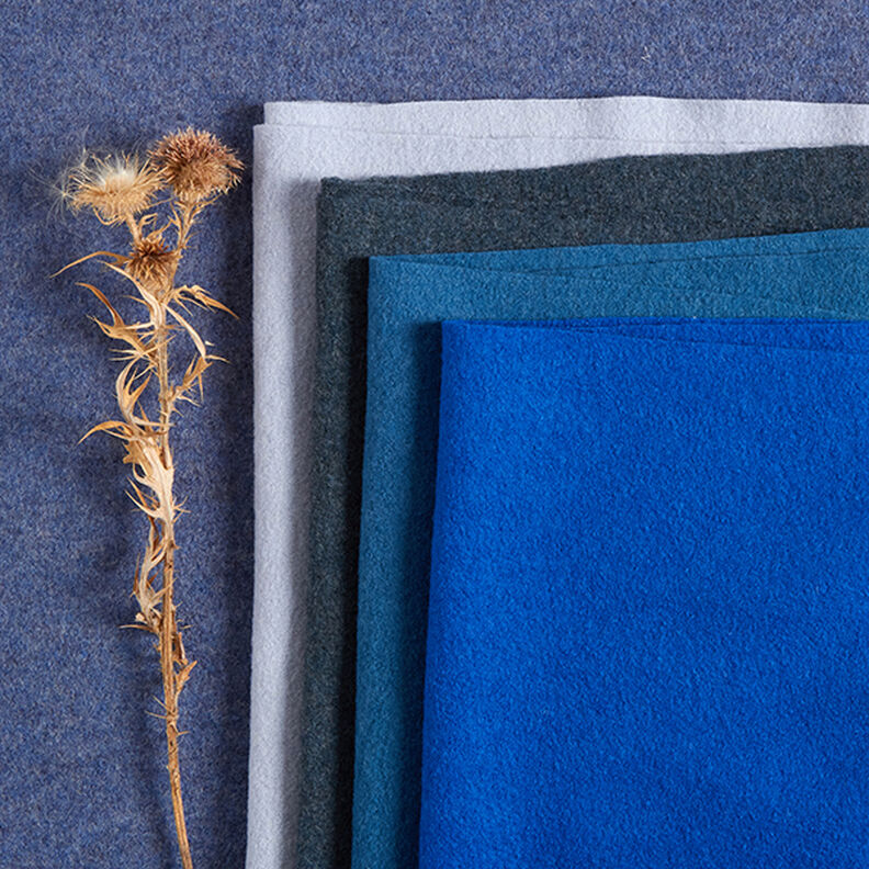 Lã grossa pisoada – azul real,  image number 6
