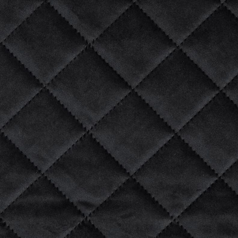 Tecido para estofos Veludo Tecido acolchoado – preto,  image number 1