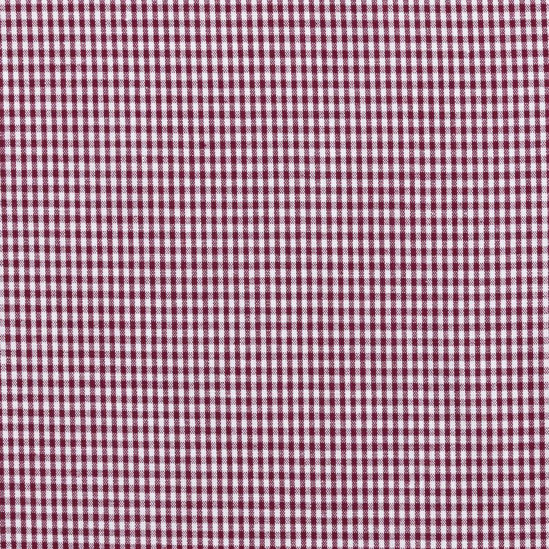 Popelina de algodão Xadrez Mini – bordô/branco,  image number 1