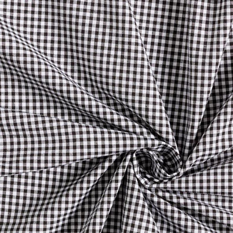Popelina de algodão Xadrez Vichy pequeno, com fio tingido – preto/branco,  image number 5