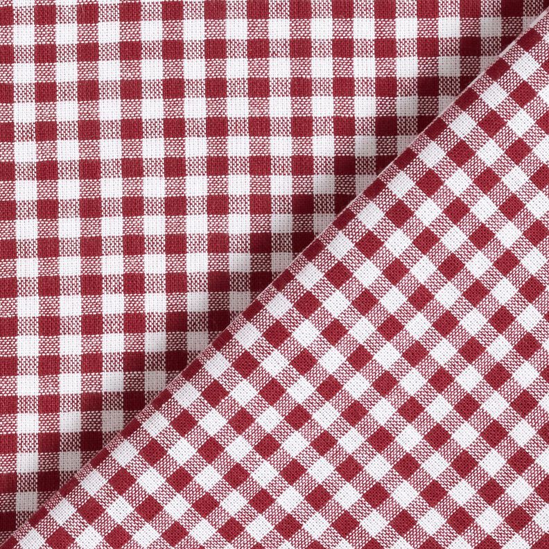 Tecido de algodão Vichy pequeno – vermelho escuro/branco,  image number 3