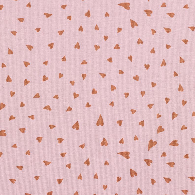Jersey de algodão Corações em espiral – rosa-velho claro,  image number 1