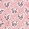 Jersey de algodão Corações Leo – rosa-velho claro,  thumbnail number 1