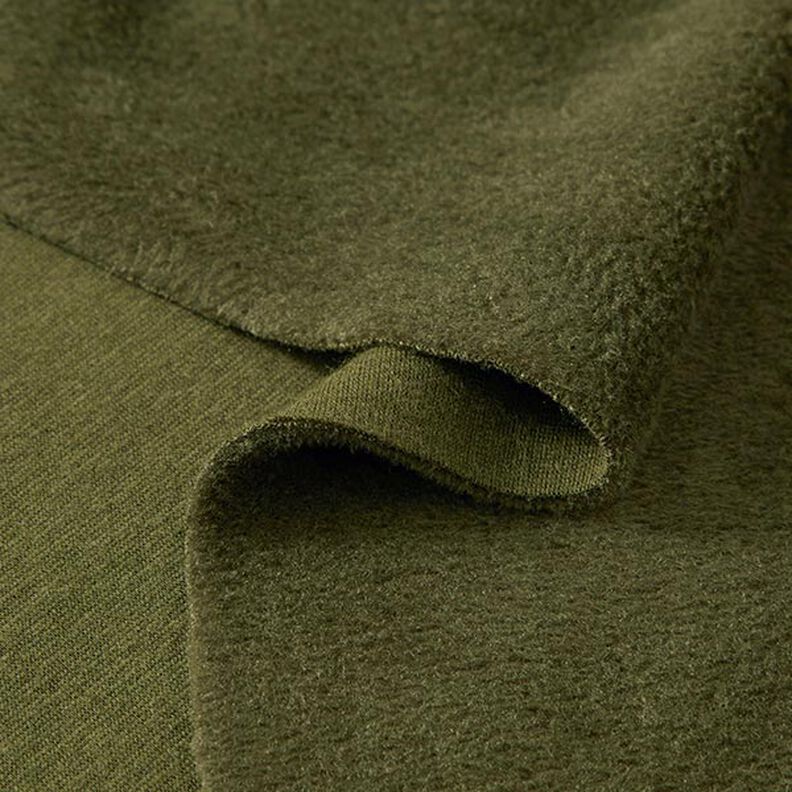 Tecido polar alpino Sweater aconchegante Liso – oliva escura,  image number 4