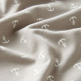 Jersey de algodão Âncoras – cinzento claro, 