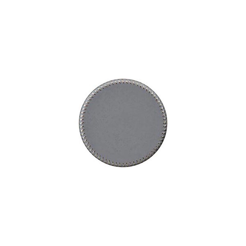 Botão metálico de poliéster Pé [ 15 mm ] – cinzento,  image number 1