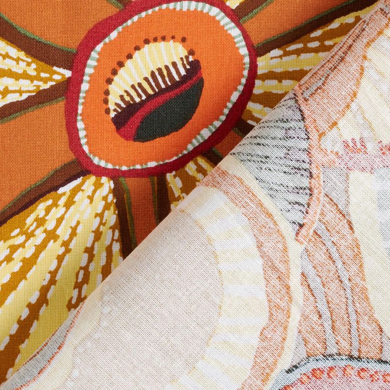 Tecido de algod&atilde;o Cretone Flores folcl&oacute;ricas &ndash; carmin/azul petr&oacute;leo,  image number 4