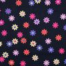 Bombazine para bebé Flores com estampado glitter | Poppy Fabrics – azul-marinho,  thumbnail number 1