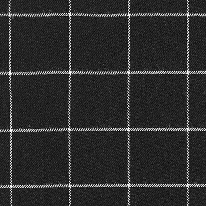 Mistura de viscose Stretch Xadrez – preto/branco,  image number 1