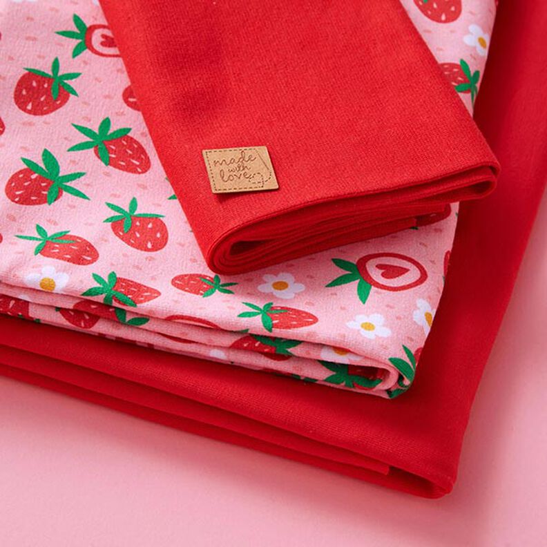 Pacote de tecido Jersey Morangos doces | PETIT CITRON – rosa,  image number 2