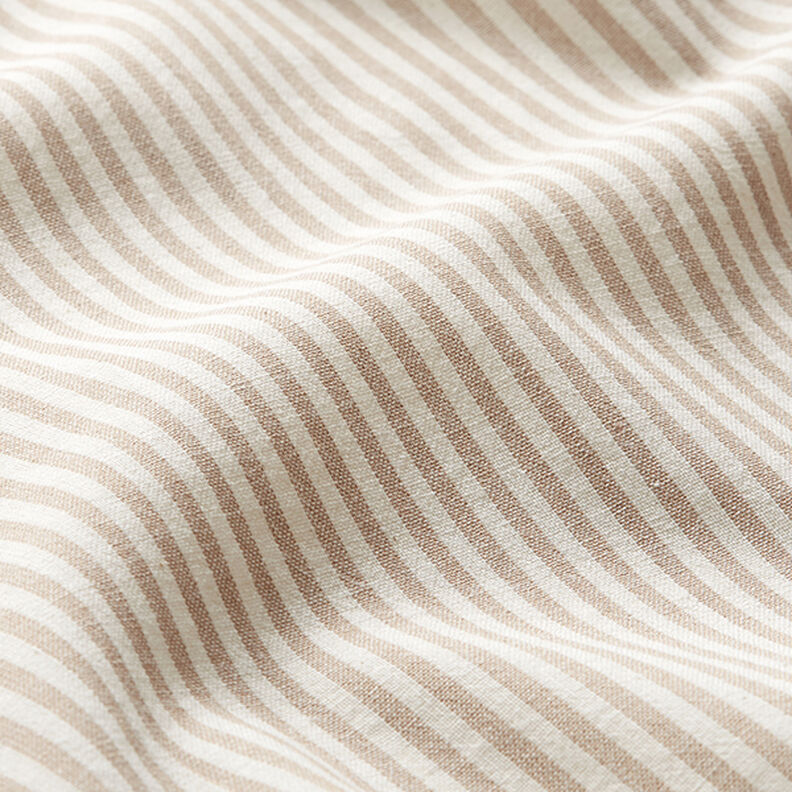 Mistura de viscose e algodão Riscas – beige/branco sujo,  image number 2