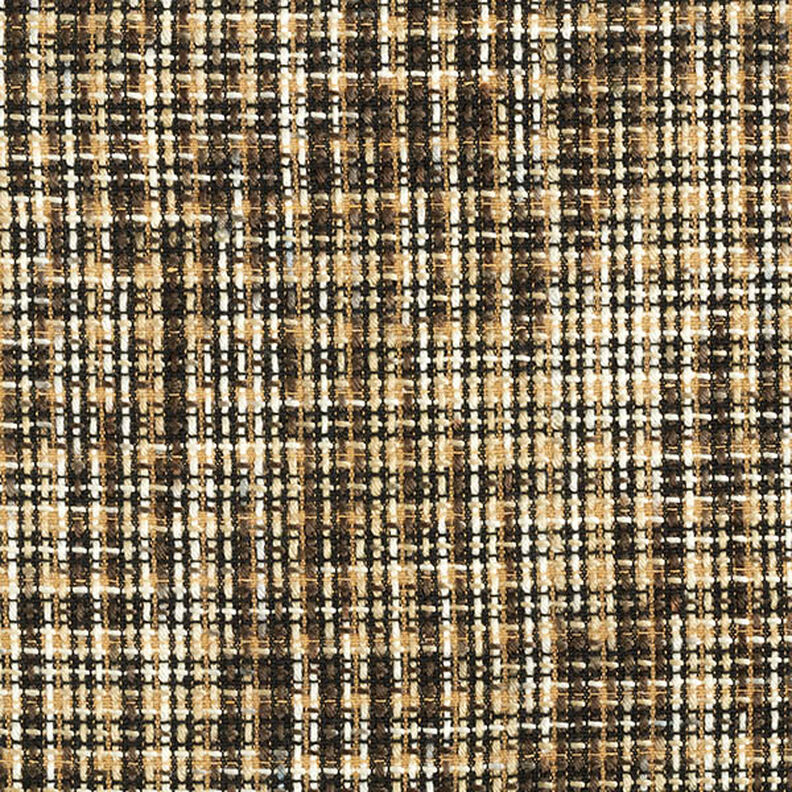 Tecido para sobretudos Mistura de lã Xadrez – bege/preto,  image number 1