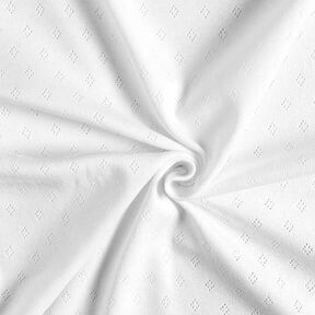 Jersey malha fina com padrão perfurado – branco, 