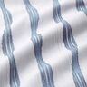 Tecido para decoração Meio linho Panamá Riscas onduladas – azul,  thumbnail number 2