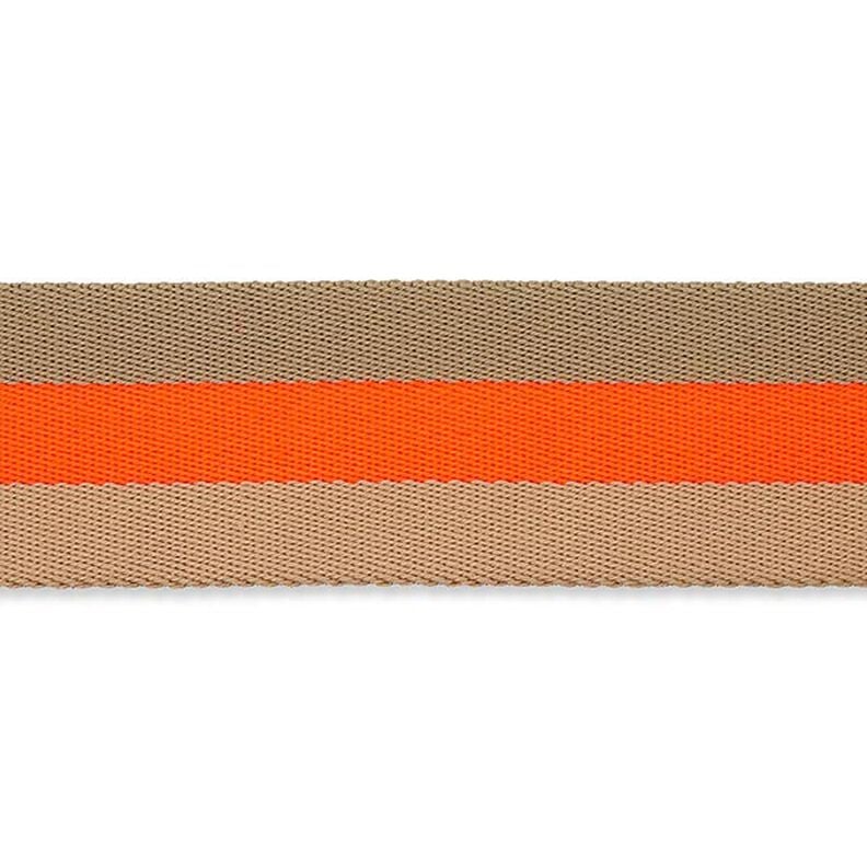 Cinto para bolsas Néon [ 40 mm ] – laranja vivo/bege,  image number 2