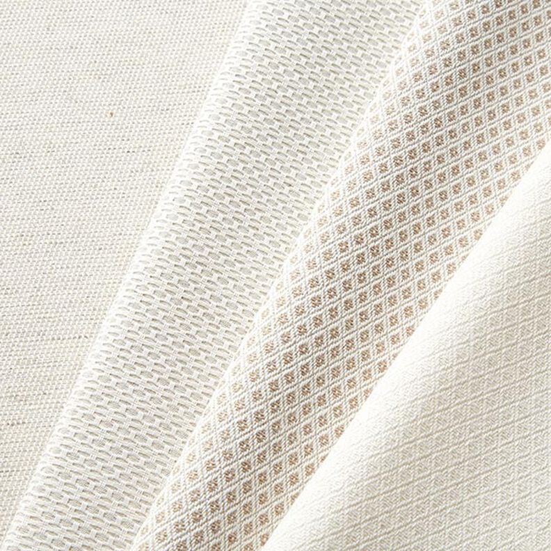 Tecido para decoração Jacquard Pequenos losangos – branco sujo,  image number 4