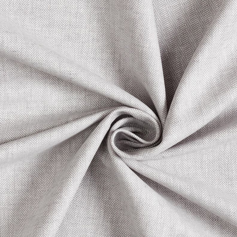 Mistura de linho e algodão Espinha de peixe – prateado,  image number 3