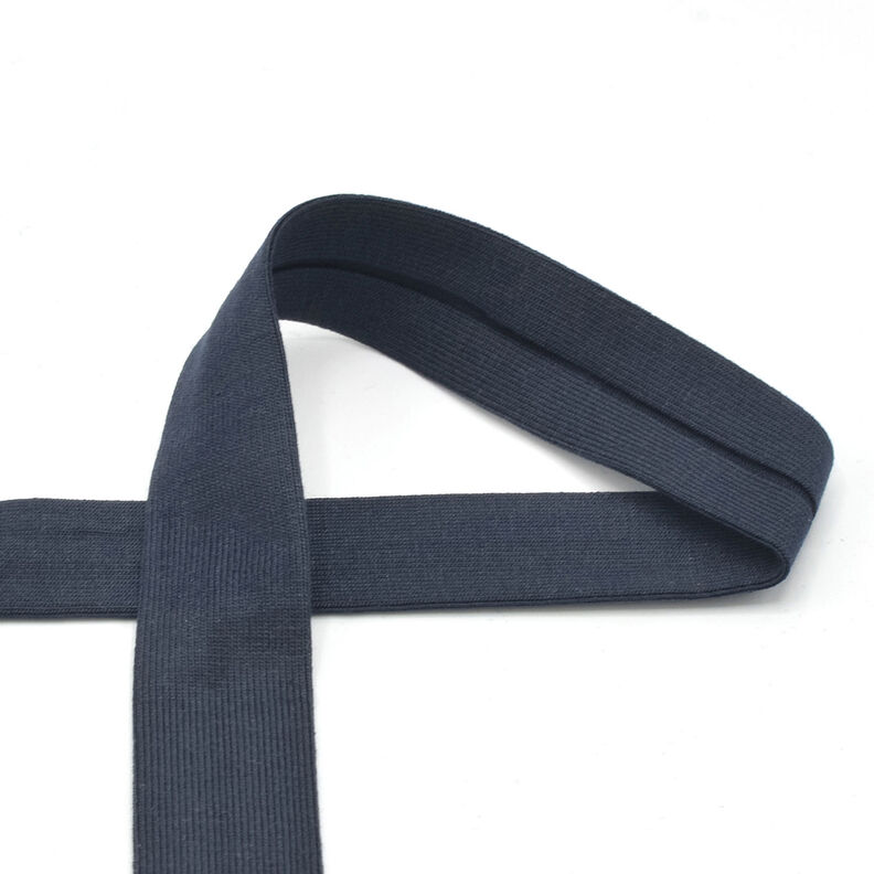 Fita de viés Jersey de algodão [20 mm] – azul-noite,  image number 1