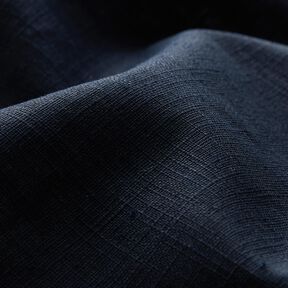 Tecido de linho Mistura de Rami Médio – preto azulado, 