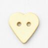 Botão de coração [Ø 15 mm] – amarelo-baunilha,  thumbnail number 1