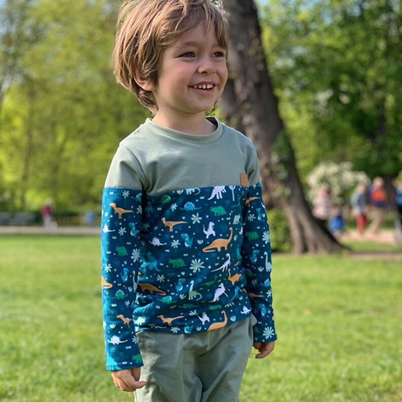 Jersey de algodão médio liso – verde amarelado,  image number 6