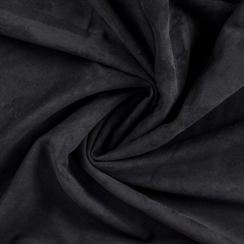 Tecido aveludado com reverso em pele Sherpa – preto,  image number 1