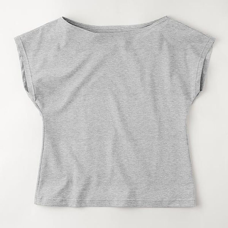 Jersey de algodão médio melange – cinzento claro,  image number 8