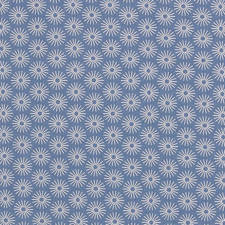 Jersey de algodão flores de brilho – azul ganga,  image number 1