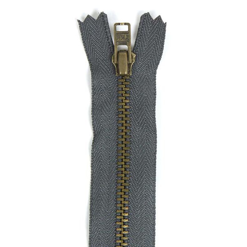 Fecho de correr não divisível | metal antigo (182),  image number 1