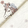 Jersey de algodão Brilho Cavalos e florzinhas – natural/prateado,  thumbnail number 4