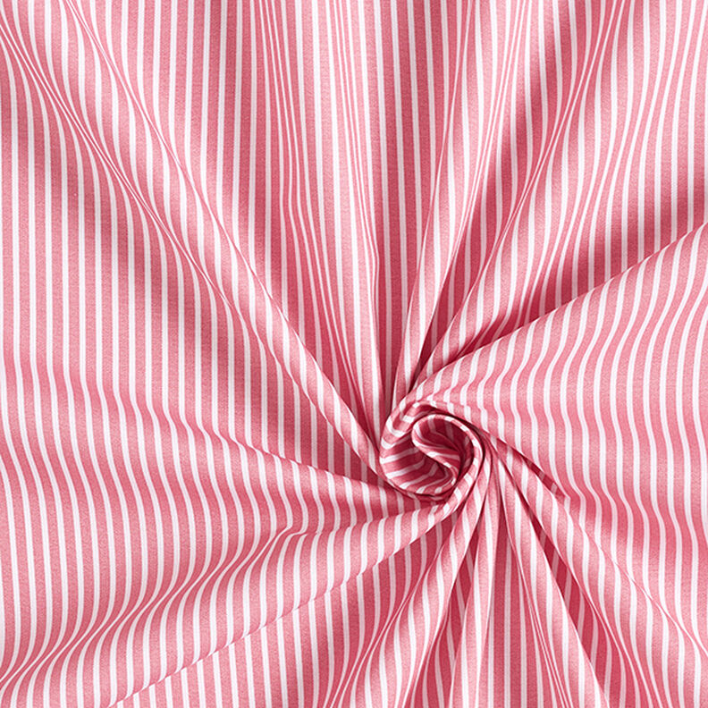 Popelina de algodão Riscas – rosa/branco,  image number 3