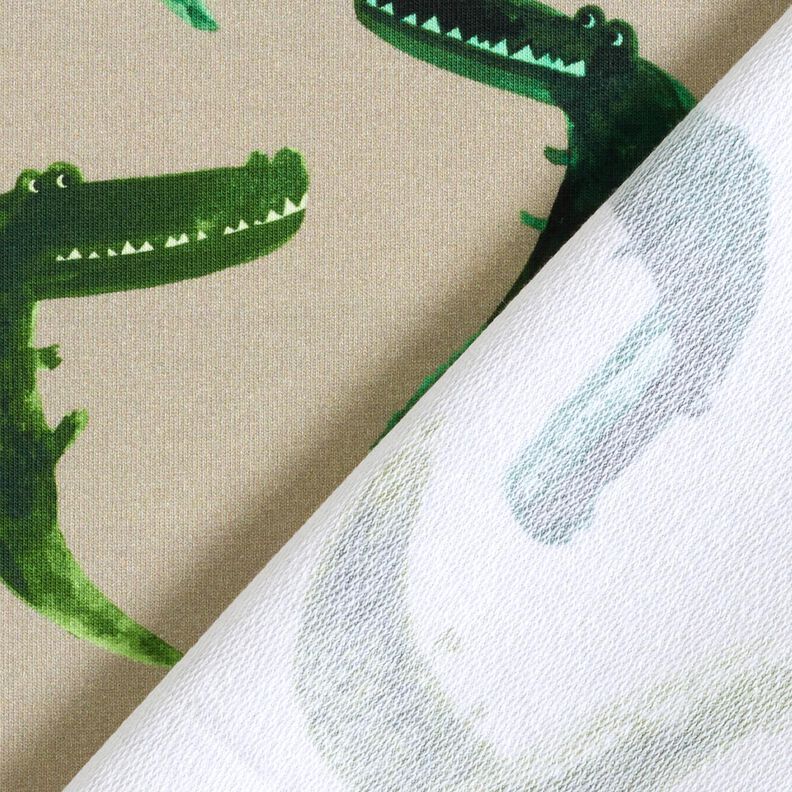 French Terry Sweat de verão Crocodilo atrevido Impressão Digital – anémona,  image number 4