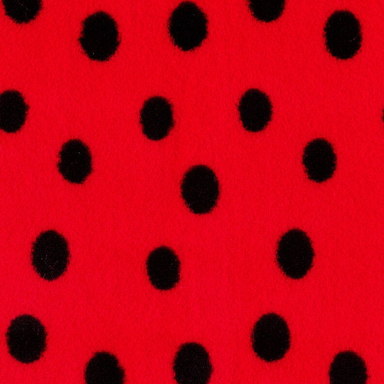Pelo artificial Pintas de joaninha – vermelho/preto,  image number 1