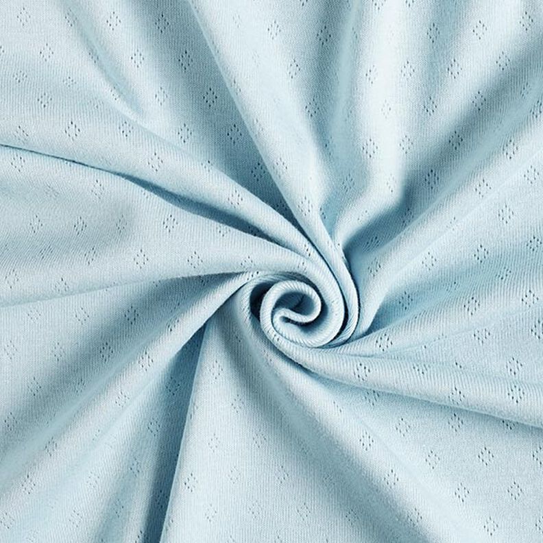 Jersey malha fina com padrão perfurado – azul claro,  image number 2