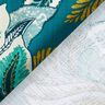 Tecido para decoração Panamá Folhas entrelaçadas – azul petróleo/mostarda,  thumbnail number 4