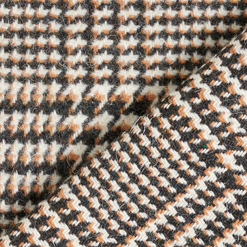 Tecido para sobretudos Pr&iacute;ncipe de Gales &ndash; antracite/bege,  image number 4