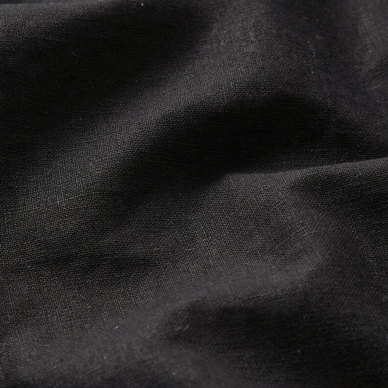 Mistura de linho e algodão, lavado – preto,  image number 2