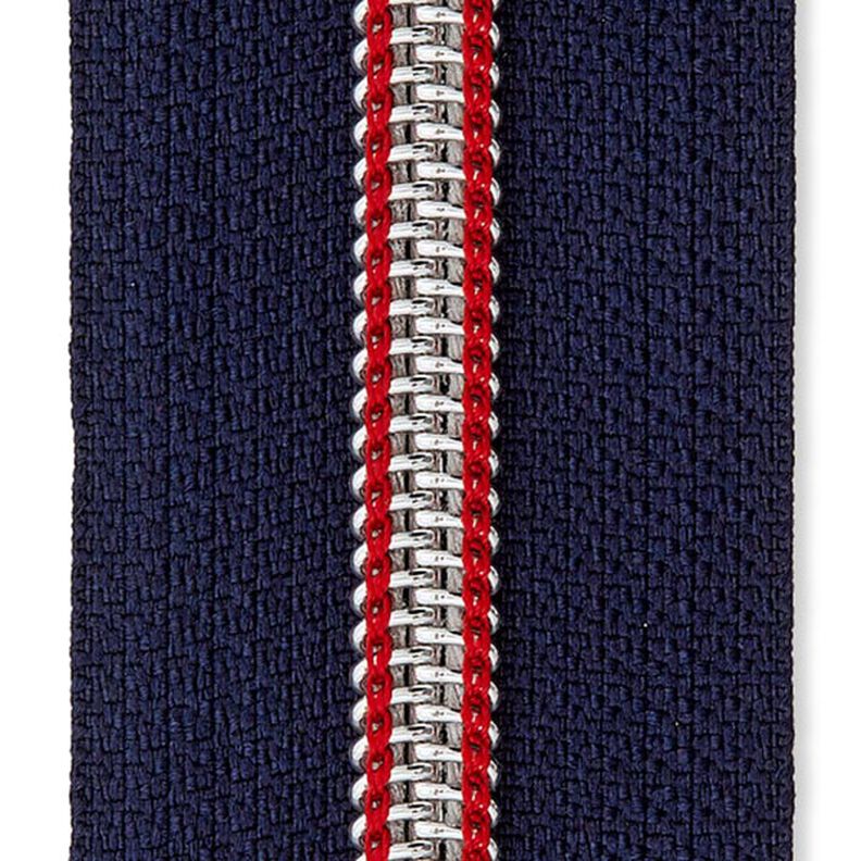 Fecho de correr sem fim [5 mm] Metal | Prym – azul-marinho/vermelho,  image number 1