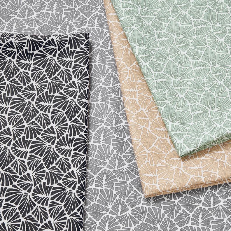 Algodão revestido Folhas mini abstratas – bege/branco,  image number 6