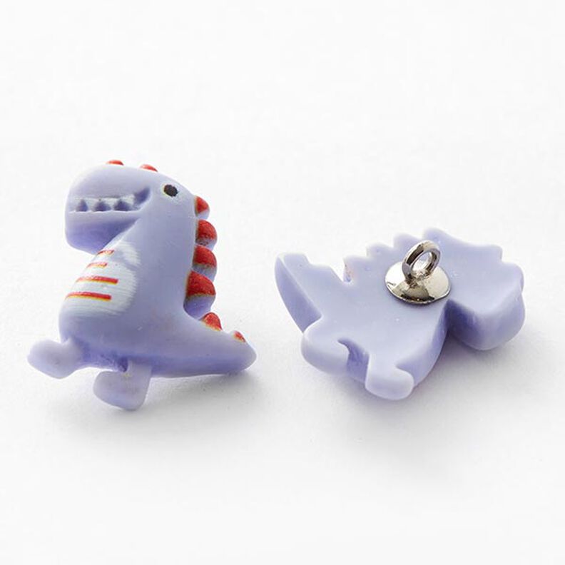 Botão com pé Dinossauro [ Ø20 mm ] – roxo/vermelho,  image number 2
