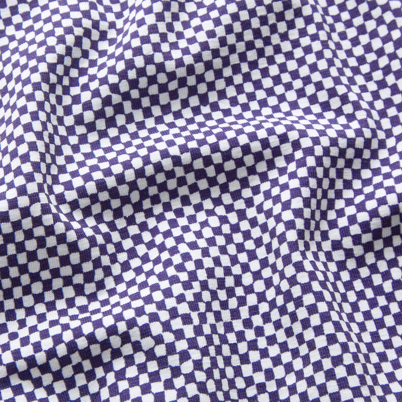GOTS Jersey de algodão Xadrez Mini | TCC x LOOKS by Wolfgang Joop – azul violeta/branco,  image number 3