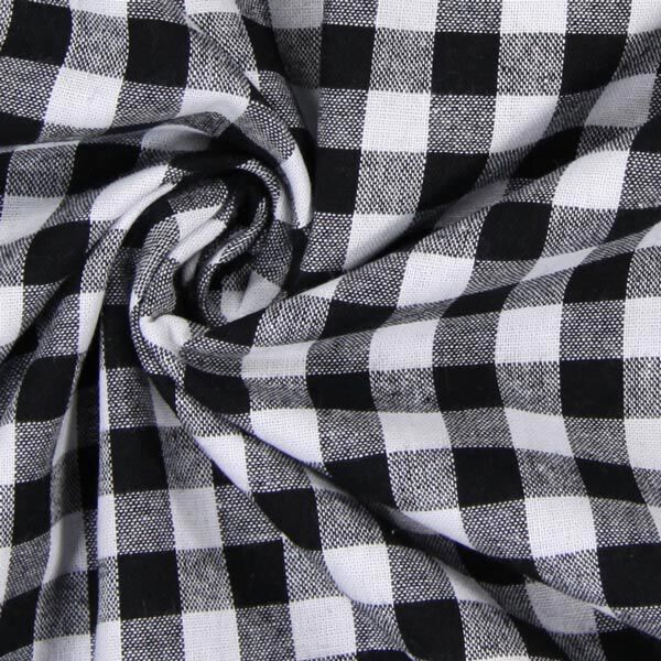 Tecido de algodão Vichy - 1 cm – preto,  image number 2