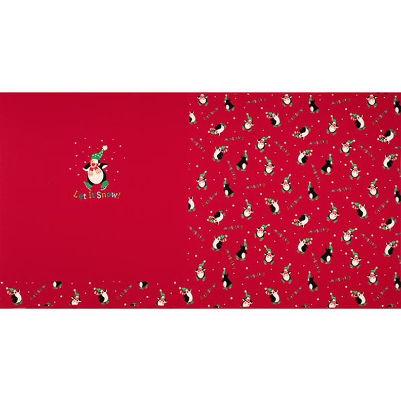 Barra French Terry Sweat de verão Pinguim na neve – vermelho,  image number 1