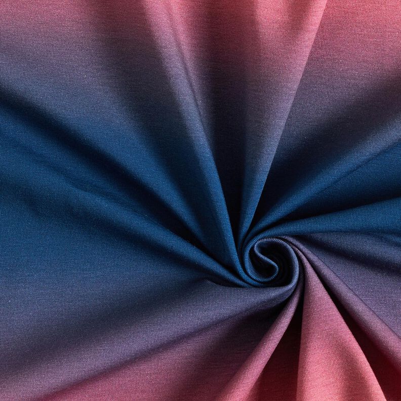 Jersey de algodão Ombre | Glitzerpüppi – azul-noite/uvas brancas,  image number 3