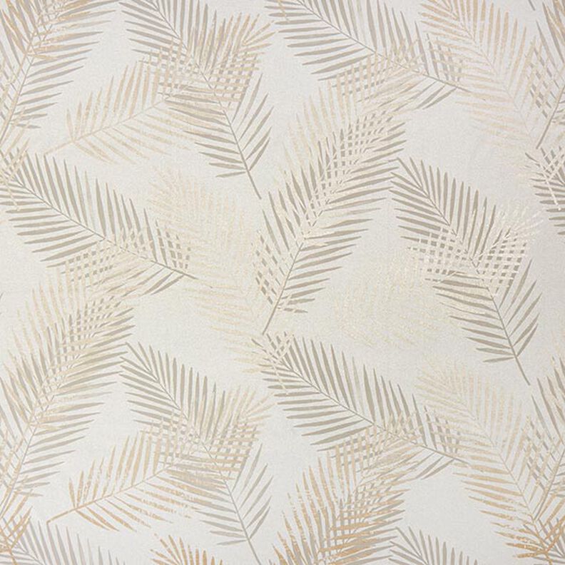 Tecido para efeito de escurecimento Folha de palmeira Metálico – beige/dourado,  image number 1